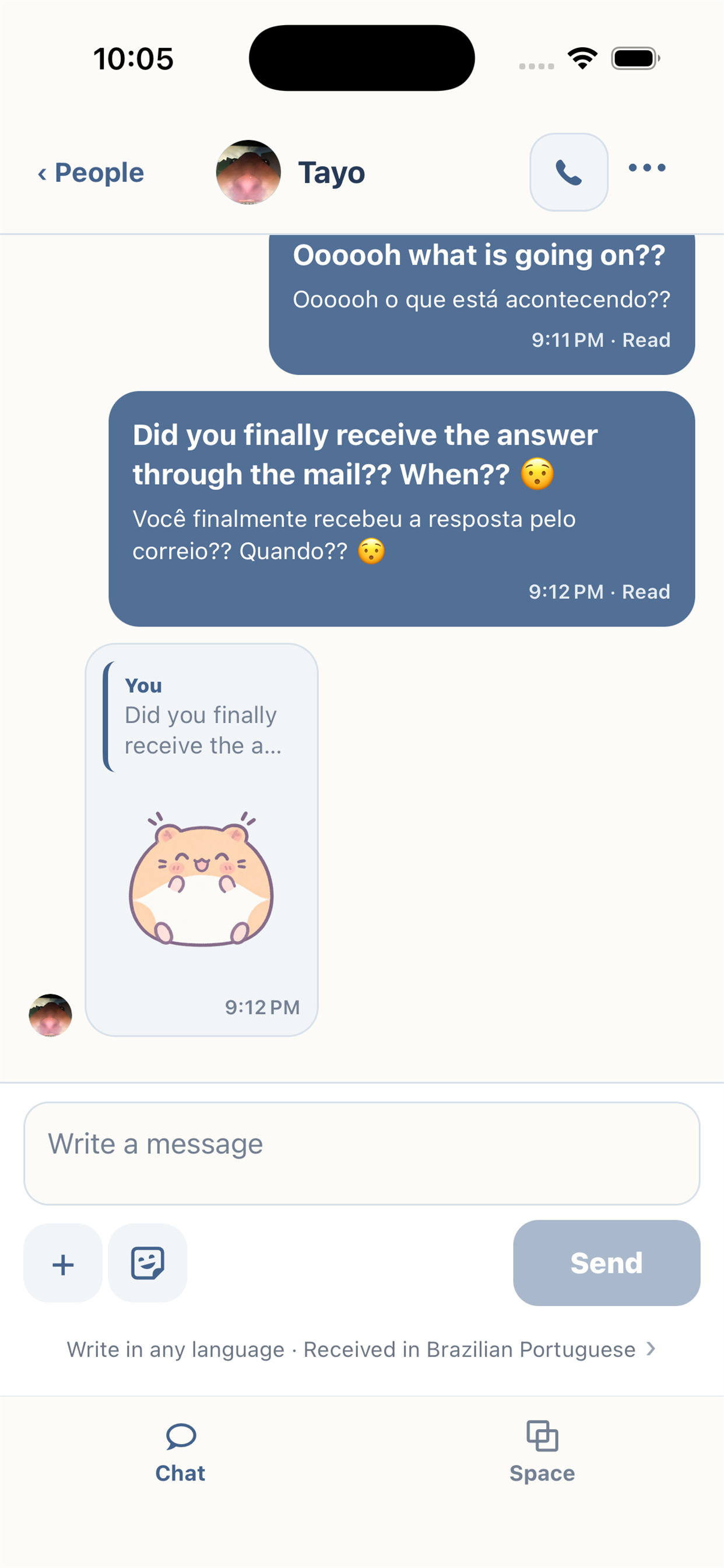 Duo conversation